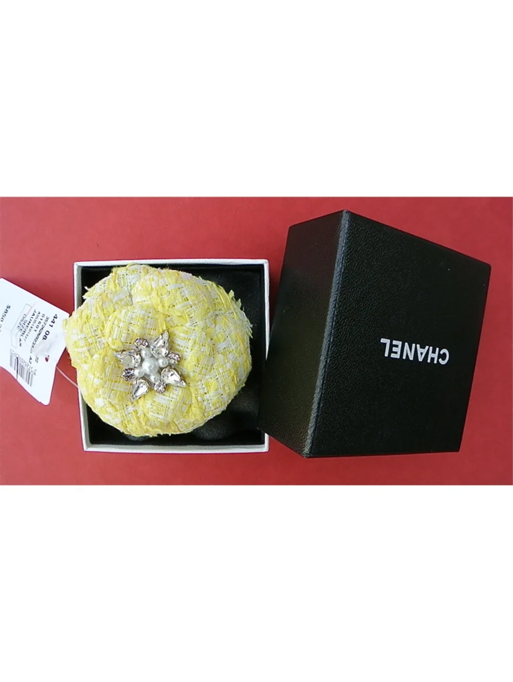 CHANEL:Tweed  Camelia Brooch  Retail $850 NEW